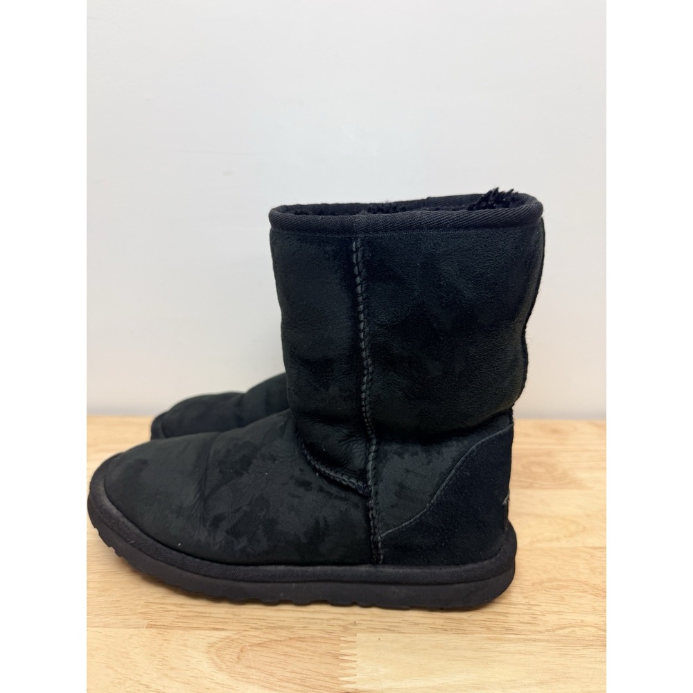UGG Australia Classic Short Boots Black Genuine Sheepskin Women's Size 8 #10